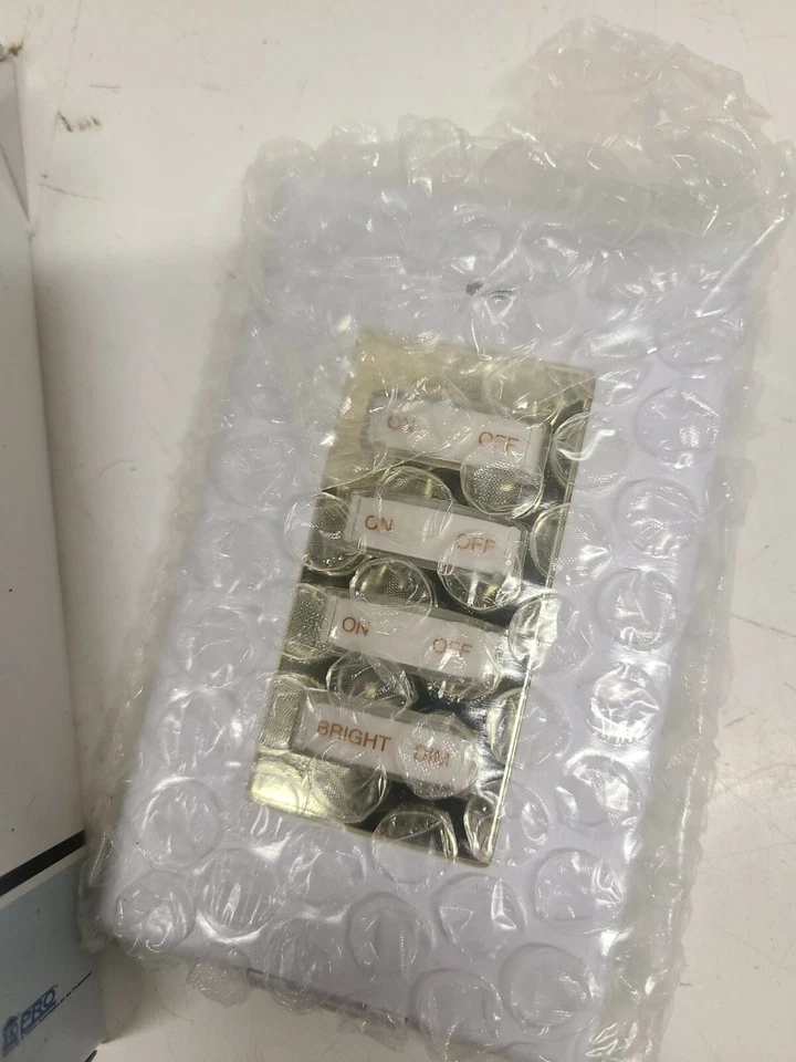 X-10 Pro Slim Wireless White/Gold Wall Switch PHW04D - NEW - Image 2 of 3