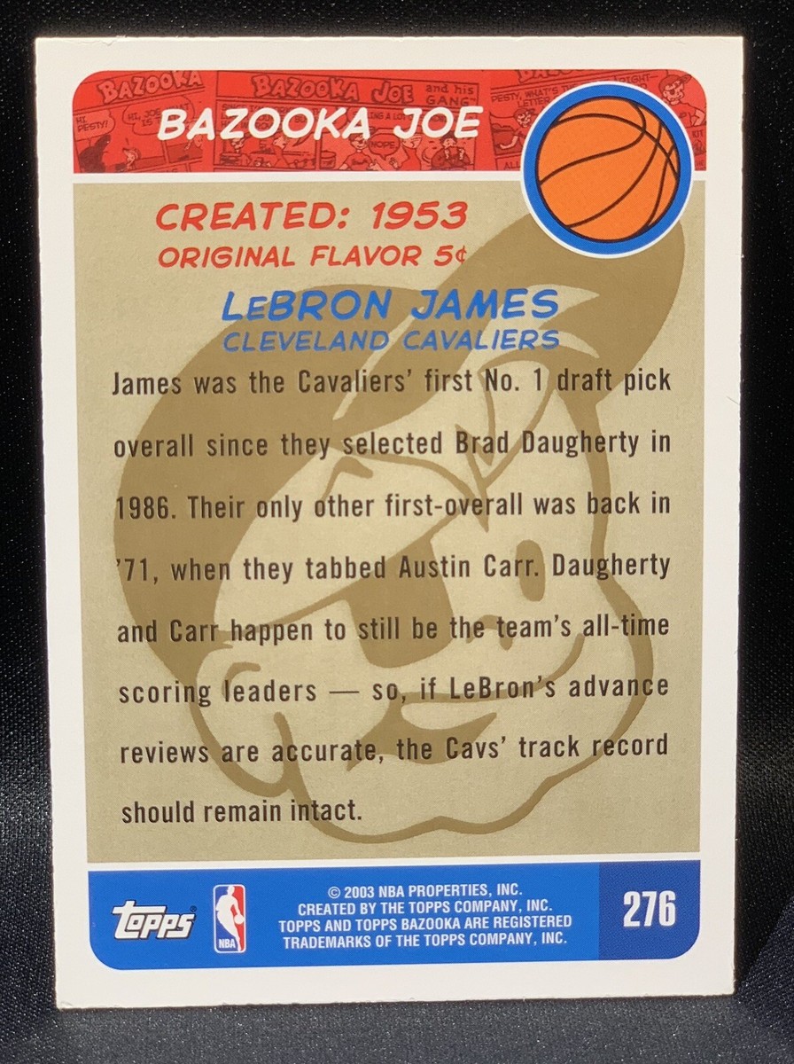 03-04 Bazooka レブロン・ジェームズ 276 Amazon.com: LeBron James Rookie Card 2003-04 Bazooka Minis