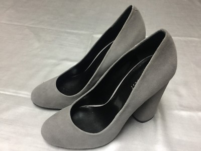 By Nine West Graceful Gray Block Heel Pumps Size Medium NICE