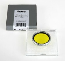 ROLLEI YELLOW FILTER Y50 - 0,5 IN SILVER FOR ROLLEIFLEX CAM. BAJ III NEW IN BOX