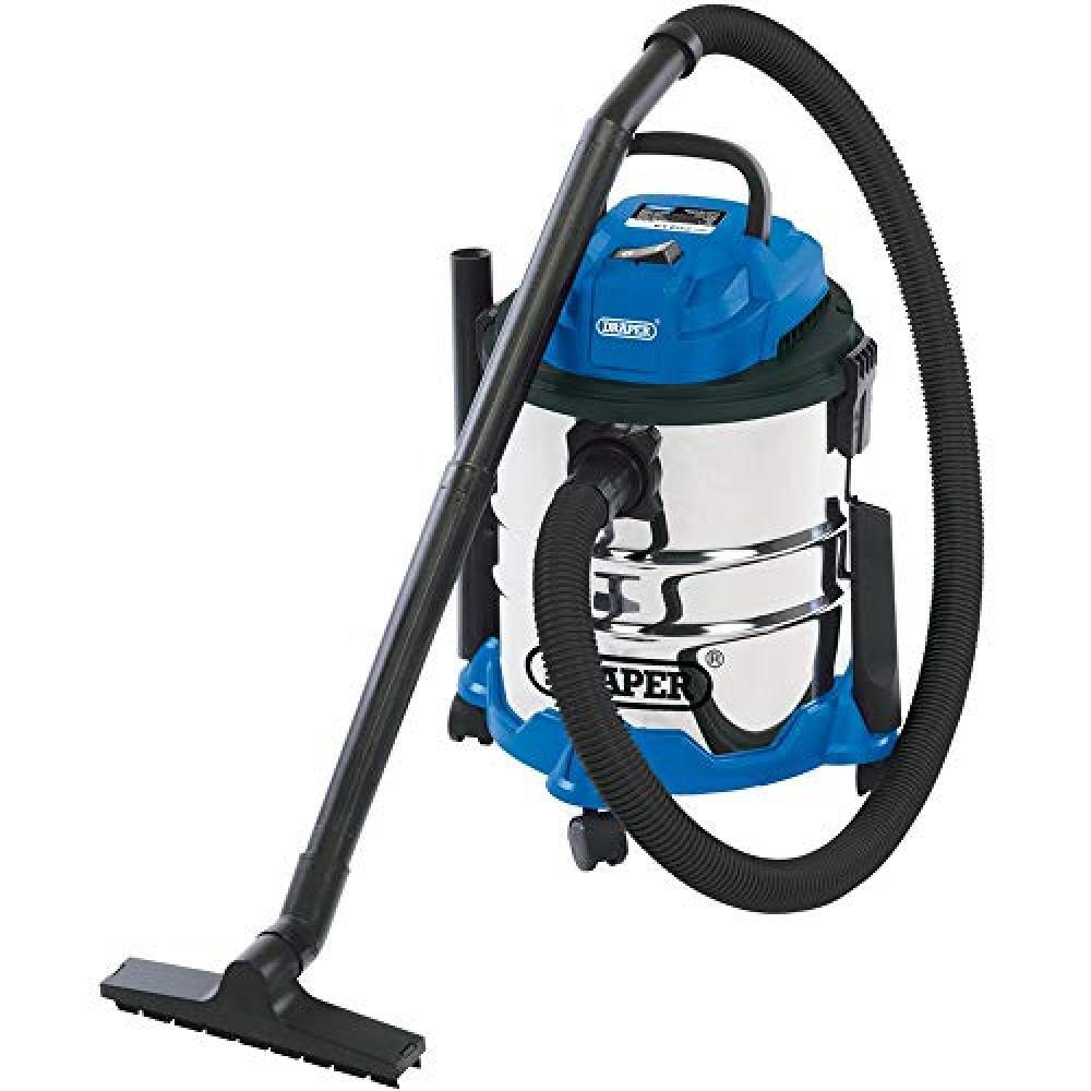 (TG. 20 Litre) Draper WDV20BSS umido e secco aspirapolvere con serbatoio in acci