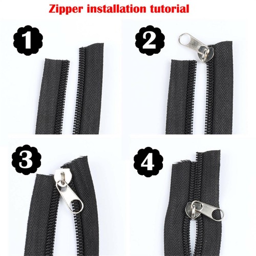 UP 60pcs Wihte Closed End Nylon Zippers Tailor Sewer DIY Craft Sewing Tools 20cm - Picture 10 of 12