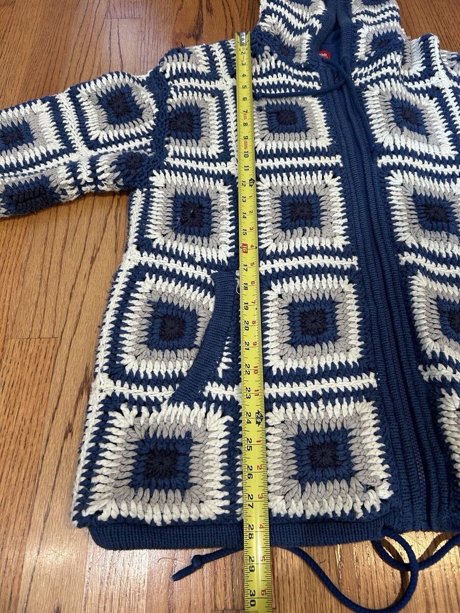 Supreme Crochet Hooded Zip Up Sweater Navy Size XL | eBay Supreme Crochet Hooded Zip Up Sweater Navy Size XL | eBay