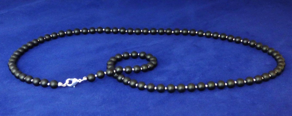 ONYX Black 6mm Bead Mens 24