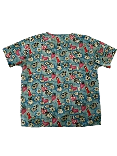 Expo Women's Scrub Top Heart Health Size Medium - Picture 2 of 4