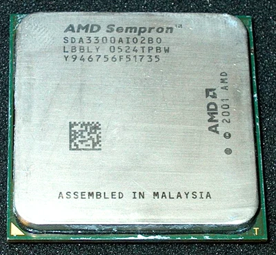 PROCESADOR AMD SEMPRON 3300+ 2,0 GHZ, SDA3300AIO2BO, SOCKET 754, VENDEDOR DE EE. UU. Foto 1 de 2