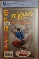 Web of Spider-Man # 118 (Nov 1994 Marvel) 1st App Scarlet Spider; CBCS NM- (9.2)