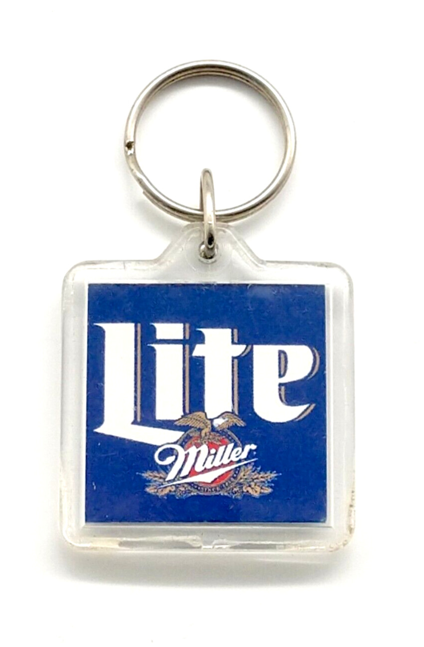 Vintage Miller Lite Beer Keychain Keyring