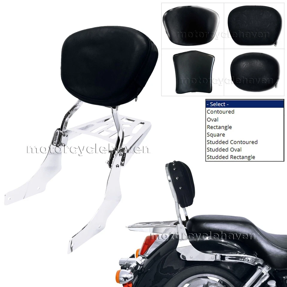 Almohadilla de respaldo Sissy Bar portaequipajes para Honda Shadow Ace Sabre 1100 C2 1995-up Foto 2 de 4