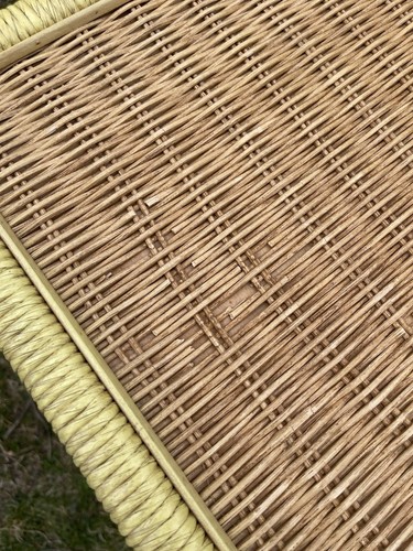 Vintage Henry Link Coastal Yellow Wicker Rattan Trunk Hope Chest 1988 Lexington - Picture 11 of 24
