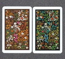 Vintage Swap Playing Cards Pair of Field Flowers Cards