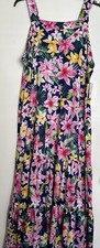 NEW Cuddl Duds Size XL Tropical Print  Cozy Tiered Nightgown