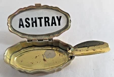 Vintage Portable Pocket Ashtray Long Beach CA Skull & Sword Themed