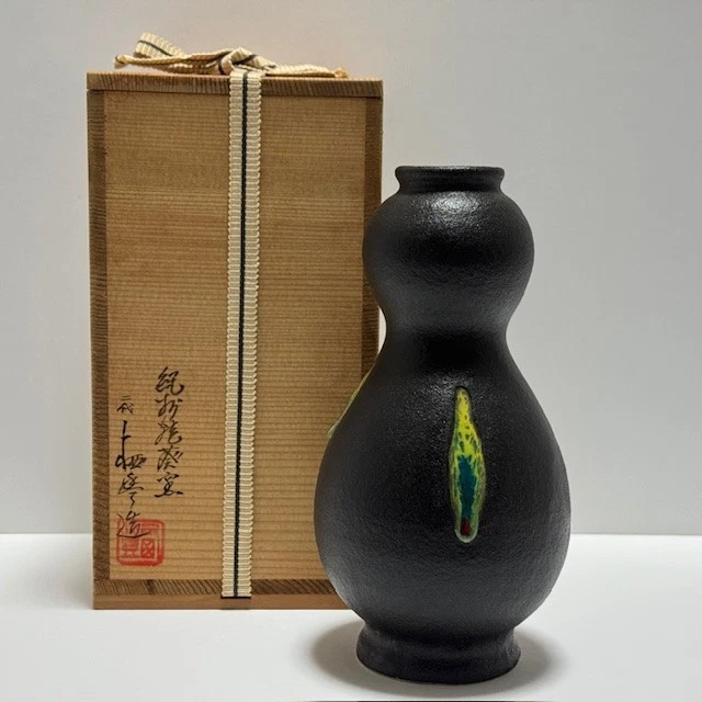 陶瓷黑色后1940 年日本花瓶| eBay