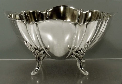 Reed & Barton Sterling Silver Bowl & Tongs   c1920 BRADFORD PATTERN