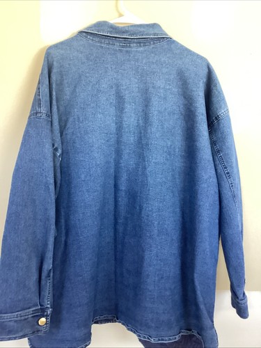 EUC plus size women’s 3X quilted denim jacket ruby Road brand - Picture 4 of 4