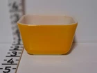 Pyrex 501 1/2 Cup Square Ramekin Dish Orange Small Vintage Baking Dish Used