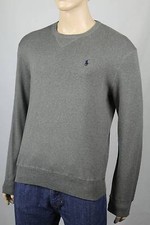 Polo Ralph Lauren Small S Grey Crewneck Sweater Navy Blue Pony NWT