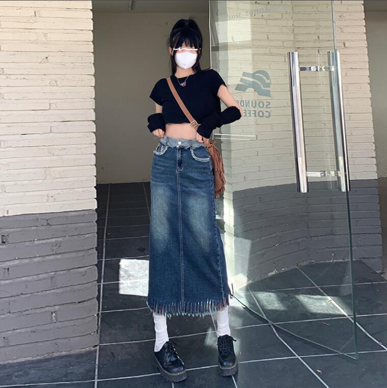LUDICRUM LD Back fringe denim skirt サイズS LD Back fringe denim skirt LD025 – LUDICRUM