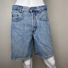 Vintage 1980s Guess Jeans Shorts Blue Denim Georges Marciano 30.5" Waist 80s