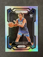 2023-24 Panini Prizm #155 Leonard Miller Minnesota Timberwolves Silver RC