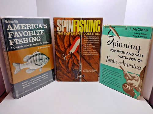 Vintage Fishing Book Lot, Spinning, Spinfishing, America's favorite Fishing
