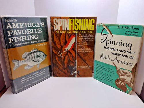 Vintage Fishing Book Lot, Spinning, Spinfishing, America's favorite Fishing - Picture 1 of 21