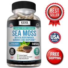 Irish Sea Moss, Bladderwrack & Burdock, Thyroid & Immune Support, Natural Energy