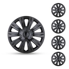 15 Set Of 4 Black Wheel Covers Snap On Full Hub Caps Fit R15 Tire Steel Rim 15 Set Of 4 Black Wheel Covers Snap On Full Hub Caps Fit R15 Tire Steel Rim