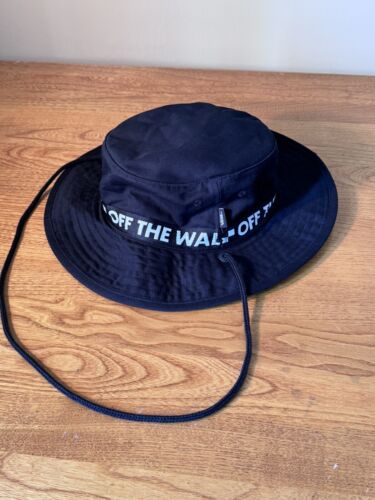 Vans Off the Wall Boonie Bucket Sun Hat Black Che… - image 1