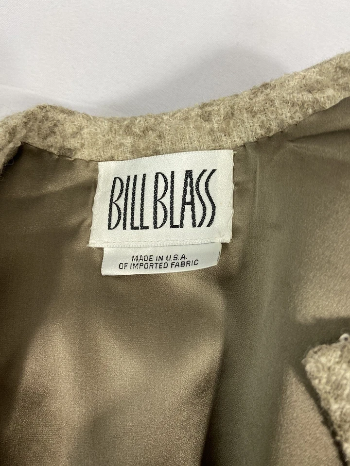 Blazer de Noche BILL BLASS NUEVO CON ETIQUETAS Talla 8 Vintage Dorado Diseño Brillante Foto 3 de 4