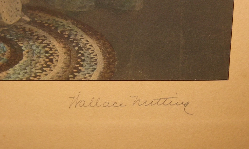 FOTOGRAFÍA RARA ANTIGUA 1908 Wallace Nutting 'SISTERLY CRITIC' coloreada a mano Foto 3 de 4