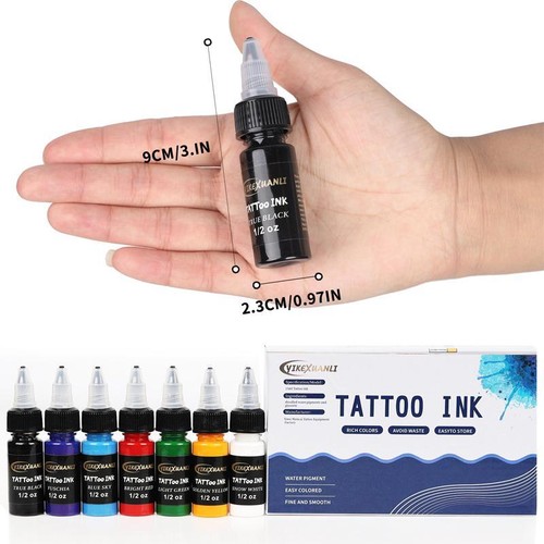 Professional 15ml 7-Color Tattoo Ink Set with Box – Premium Body Art Pigments. - Picture 5 of 24