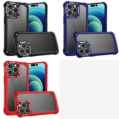 For iPhone 12/12 Pro CaseX Transparent Hybrid Case with Metal Buttons - 