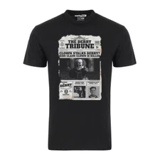 Pennywise It The Derry Tribune Horror Serial Killer Halloween Terror Graphic Tee
