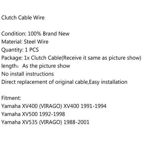 Clutch Cable For Yamaha XV500 92-98 XV535 (VIRAGO) 1988-2001 XV400 1991-1994 - Picture 5 of 5