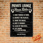 Funny Man Cave Rules Sign Vintage for Home Garage Room Tin Metal Sign