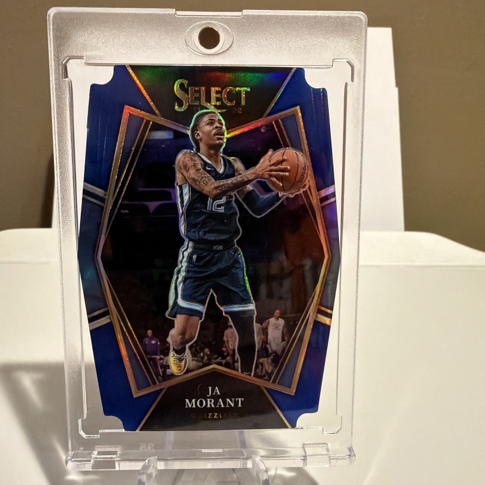 Ja Morant 2021-22 Panini Select Basketball Premier Level Blue Die-Cut /249