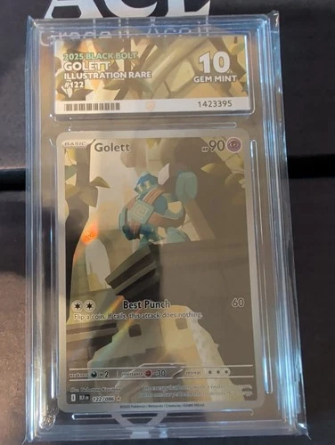 2025 Pokémon Black Bolt Golett 122/086 Ace 10 English