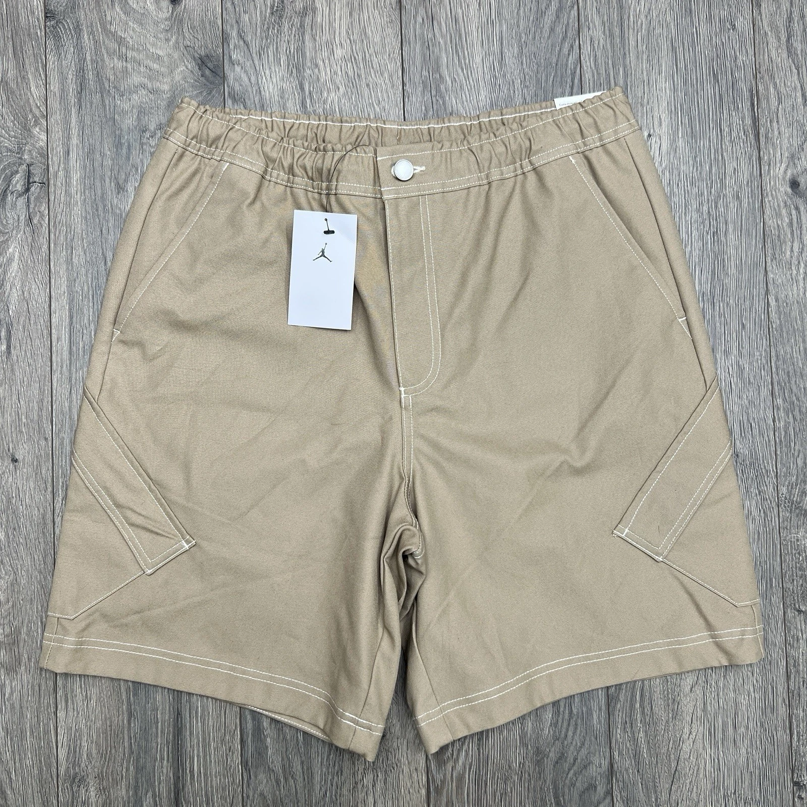 Jordan Shorts Sz Medium Mens Desert Camo Brown Essentials Statement Chicago $70