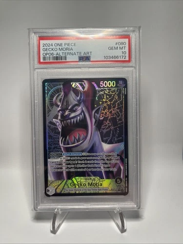 Gecko Moria Alt Art Leader OP06-080 One Piece TCG Wings Of The Captain - PSA 10