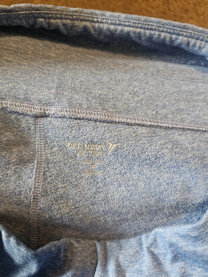 Old Navy Active Cozecore High Rise Go Dry Leggings Jogger Women’s XL Blue - Image 4 of 4