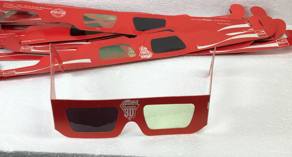 TWENTY FIVE (25) VINTAE ORIGINAL   ENJOY COCA~COLA  3D  GLASSES - HAVING A PARTY - Image 3 of 4