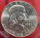 1959 D Franklin Half Dollar 90% Silver AU