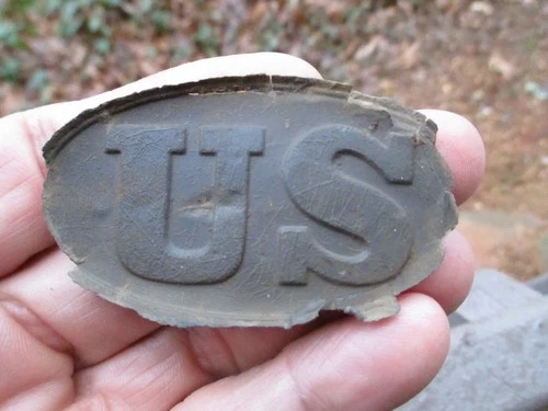 Civil War dug relic small 'baby' US Buckle /Belt plate -single hook - Virginia