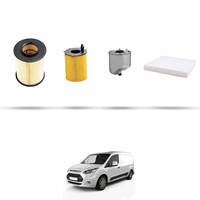 Hoffcar Set Service - 4 Filter Kompatibel Mit Ford Transit Connect II 1.6 Tdc