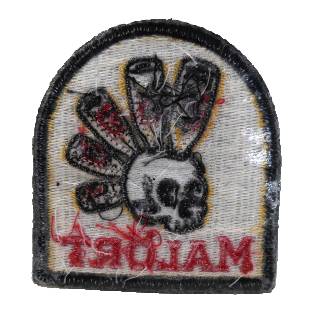 Jeppson's Malort iron on, sew on embroidered patch 2.5 x 3