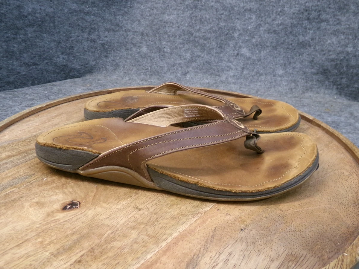 Olakaui Kumu Brown Snakeskin Flip Flops 10103‑4128 GF‑174 Men\'s Size 15 olukai kumu products for sale | eBay main image 4