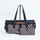 Gucci GG Canvas Bamboo Bullet Handbag With Matching Wallet LIVE AUCTION