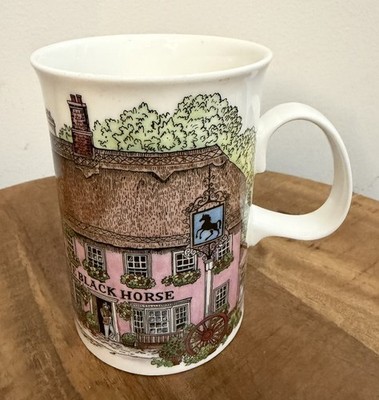 Village Inn ''The Black Horse'' Mug by Sue Scullard Dunoon Ceramics
